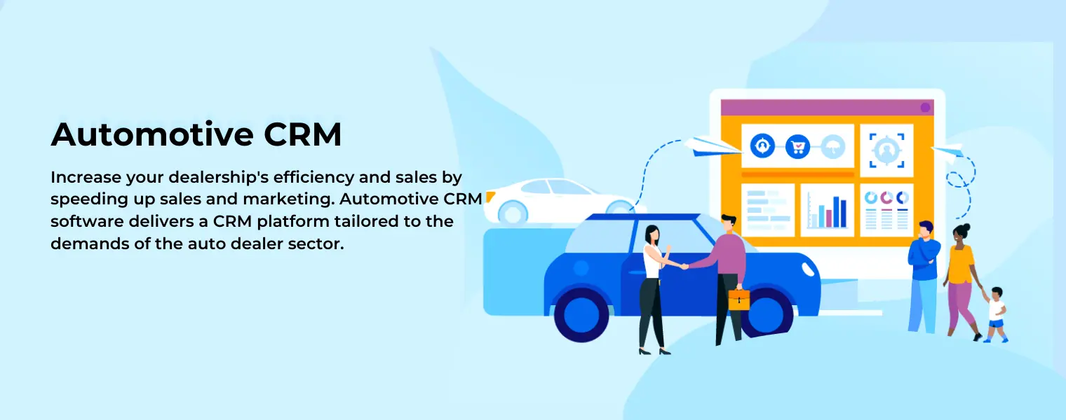 The interface of the automotive CRM software is designed to efficiently handle customer leads
