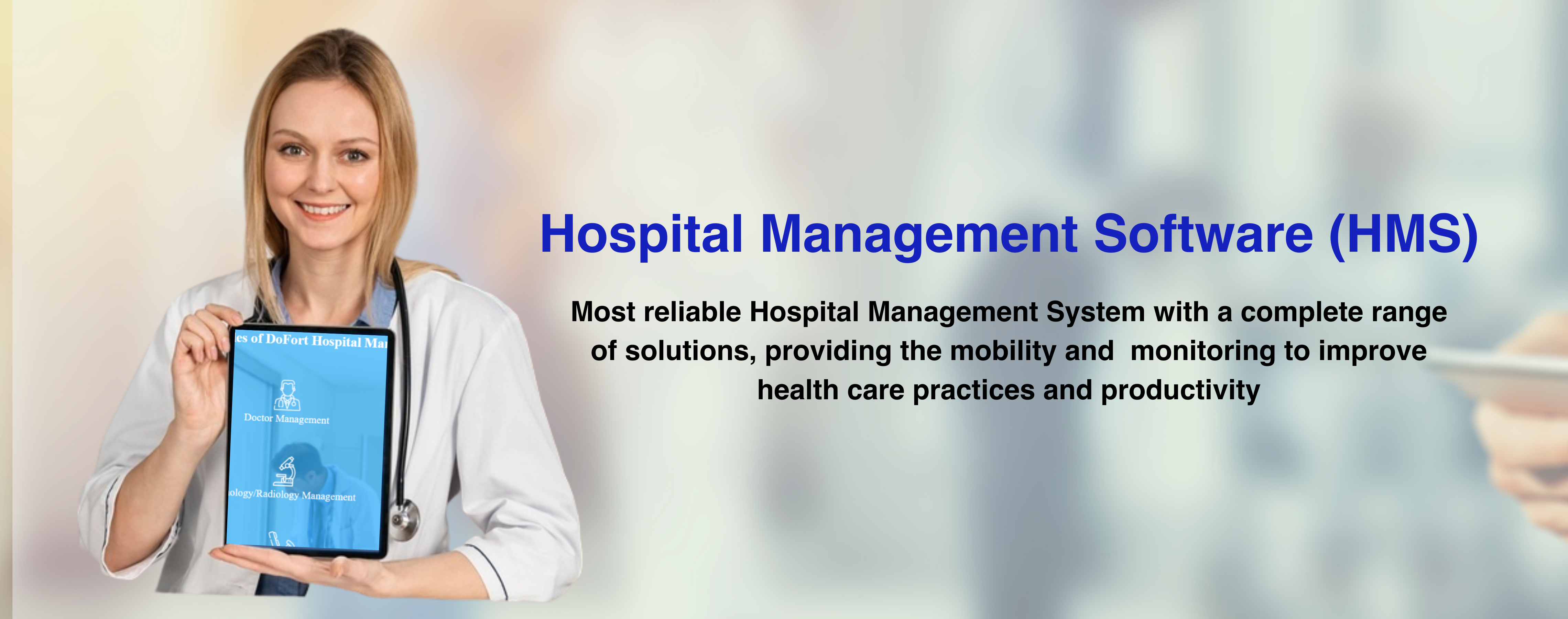 Doctors using hospital management software in UAE, Dubai dashboard to manage patient records and hospital operations