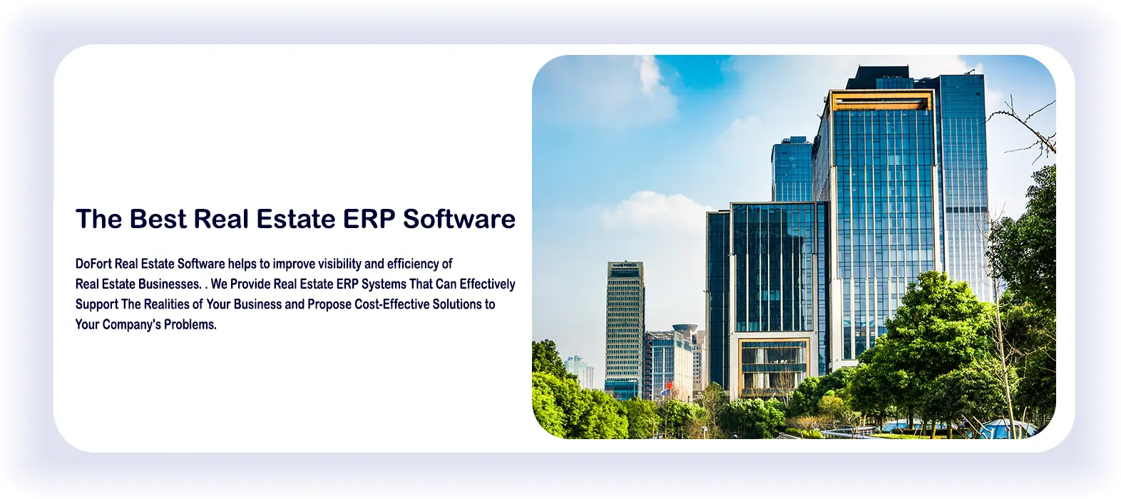 Advanced real estate ERP software to manage sales, leasing, & finances. The best solution for real estate businesses.