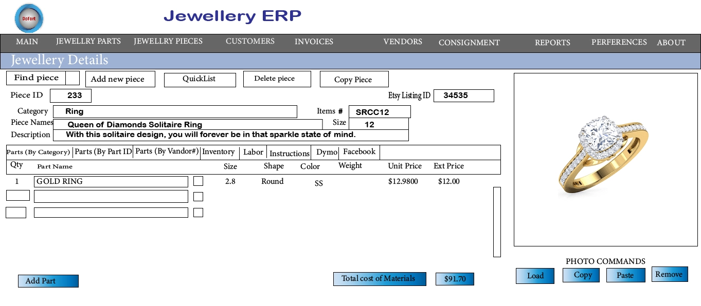 Efficiently oversee all aspects of your jewelry business, including inventory, sales, and operations